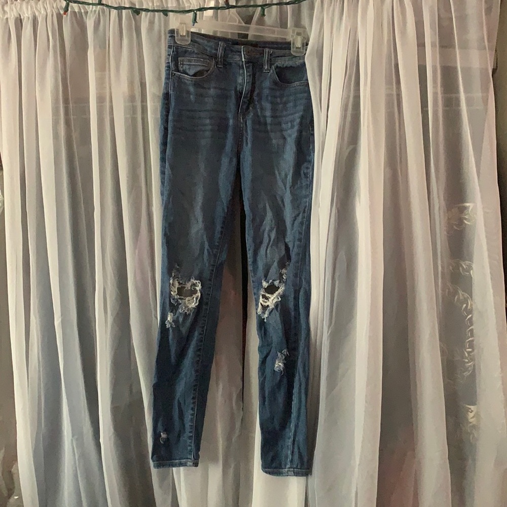 Medium wash ripped jeans